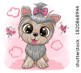 cute cartoon dog yorkshire... | Shutterstock .eps vector #1820868944