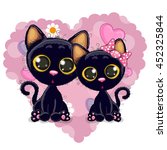 two cute kittens on a... | Shutterstock . vector #452325844