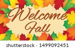 Welcome Fall Banner With Autumn ...