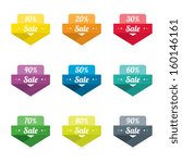 origami sale labels | Shutterstock .eps vector #160146161