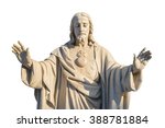 Jesus Christ Statue isolated over white background