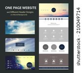 one page website template and... | Shutterstock .eps vector #210049714