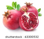 Juicy Opened Pomegranates With...