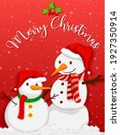 cute snowman with christmas... | Shutterstock .eps vector #1927350914