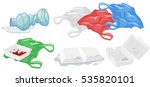 used plastic bags and bottle... | Shutterstock .eps vector #535820101