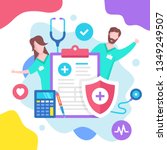 health insurance concept.... | Shutterstock .eps vector #1349249507