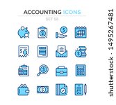 accounting icons. vector line... | Shutterstock .eps vector #1495267481