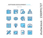 software development icons.... | Shutterstock .eps vector #1500991727