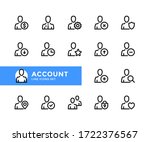 account vector line icons.... | Shutterstock .eps vector #1722376567