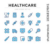 healthcare vector line icons... | Shutterstock .eps vector #1836819841