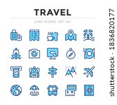 travel vector line icons set.... | Shutterstock .eps vector #1836820177