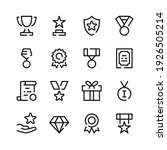 awards icons. vector line icons.... | Shutterstock .eps vector #1926505214