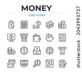 money line icons set. modern... | Shutterstock .eps vector #2043993737