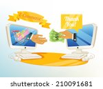vector shopping e commerce... | Shutterstock .eps vector #210091681