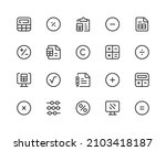 calculator line icons.... | Shutterstock .eps vector #2103418187