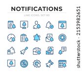 notification vector line icons... | Shutterstock .eps vector #2153982651