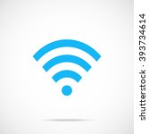 vector wifi icon. flat wi fi... | Shutterstock .eps vector #393734614