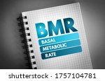 Small photo of BMR - Basal Metabolic Rate acronym, concept background