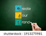 Small photo of CYB - Create Your Brand acronym, business concept on blackboard
