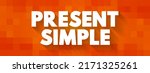 present simple   one of the... | Shutterstock .eps vector #2171325261