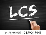 Small photo of LCS - Least Cost Selection acronym, business concept on blackboard