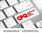 Small photo of CPQ - Configure Price Quote acronym text button on keyboard, business concept background