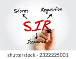 Small photo of SIR - Stores Issuance Requisition acronym, business concept background