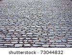 Cobbled Road As Background
