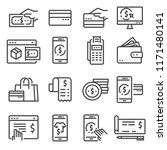 payment icons. vector... | Shutterstock .eps vector #1171480141