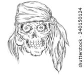 pirate  sketch vector... | Shutterstock .eps vector #240150124