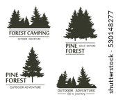 fir trees silhouette logo plant ... | Shutterstock .eps vector #530148277
