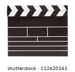 Blank clapboard isolated on...