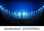 Boxing ring arena stadium vector design.