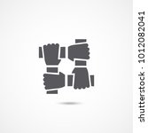 teamwork icon on white | Shutterstock .eps vector #1012082041