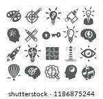 creativity icons set. icons for ... | Shutterstock . vector #1186875244