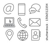 contact line icons on white... | Shutterstock .eps vector #1506512354