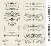 set of design elements isolated ... | Shutterstock .eps vector #129588554
