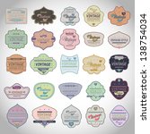 vintage design elements. labels ... | Shutterstock .eps vector #138754034