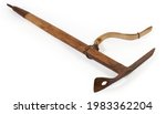 Vintage Ice Axe With Wooden...
