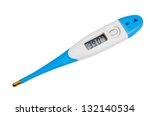 Thermometer on white background