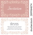 elegant invitation layout with... | Shutterstock .eps vector #289984874