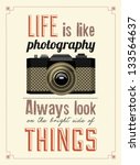 vintage old camera... | Shutterstock .eps vector #133564637