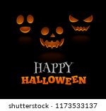 halloween background with three ... | Shutterstock .eps vector #1173533137