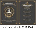 coffee shop menu. vintage style | Shutterstock .eps vector #1135975844