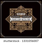 antique label with floral... | Shutterstock .eps vector #1331056007