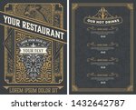 vintage restaurant menu design... | Shutterstock .eps vector #1432642787