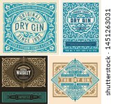 set of liquor labes. vector... | Shutterstock .eps vector #1451263031