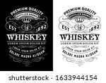 western label for whiskey or... | Shutterstock .eps vector #1633944154