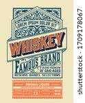 vintage liquor label. vector... | Shutterstock .eps vector #1709178067