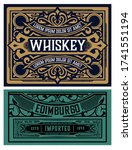 old  label design for whiskey... | Shutterstock .eps vector #1741551194